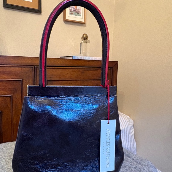 Frances Valentine Delphine Napalac Lady Bag – Black Patent Leather – NWT – Rare - Picture 7 of 13